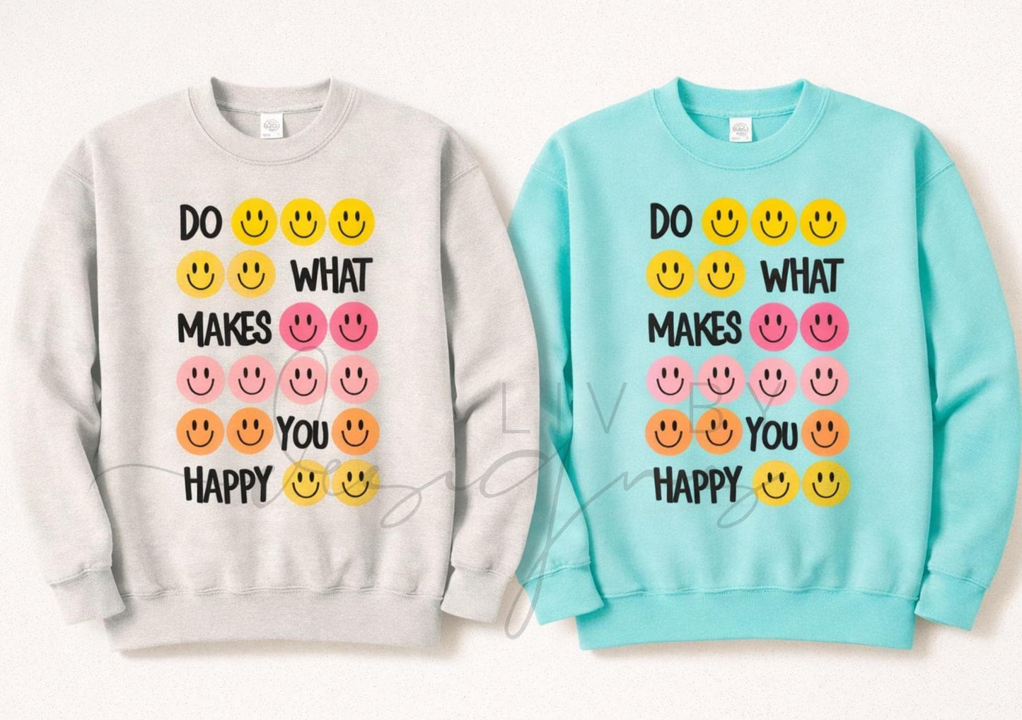 Smiley Face Toddler Sweatshirt | Positive Quote Kids Crewneck (etsy image id: 7585524158)