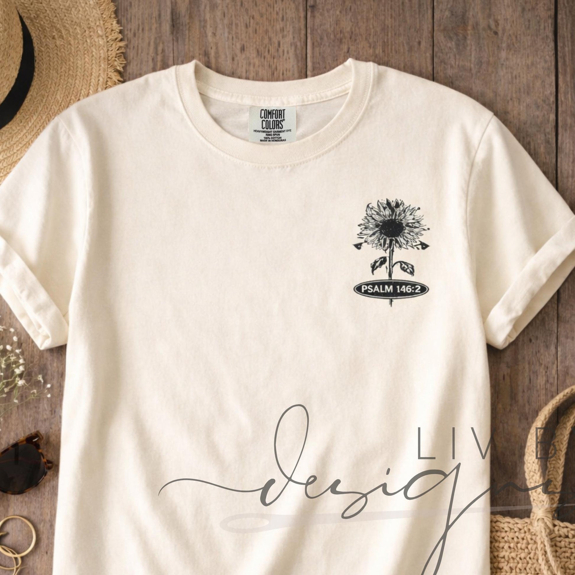 Praise the Lord Christian T-Shirt | Comfort Colors Psalm 146:2 (etsy image id: 7585633718)