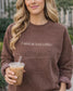Embroidered Iced Coffee | Comfort Colors Sweatshirt | Vintage Style (etsy image id: 7605240076)