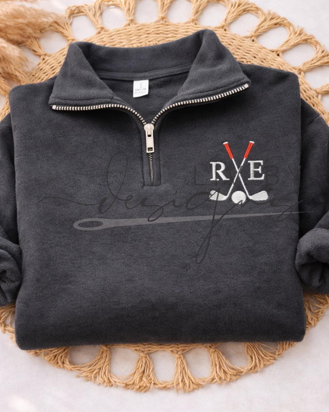Embroidered Golf Quarter Zip, Monogram Golf Sweatshirt, Personalized Golf Gift, Mens Womens Golf Pullover (etsy image id: 7605903636)