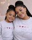 Mama and Mini Matching Valentine's Sweatshirts, Embroidered Mama Crewneck, Heartfelt Outfits, Enza Boxy Crewneck, Matching Family Sweatshirt (etsy image id: 7616819470)