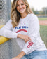 Embroidered Baseball Mama Sweatshirt, High School Baseball Mom Crewneck, Bella Canvas personalized number, Sports Mom Spirit Crew (etsy image id: 7619008458)