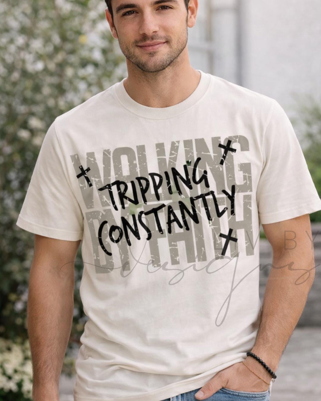 Comfort Colors Christian Graphic Tee, Tripping Constantly Christian Tee, Unisex Fit | Walking by Faith apparel (etsy image id: 7619086800)
