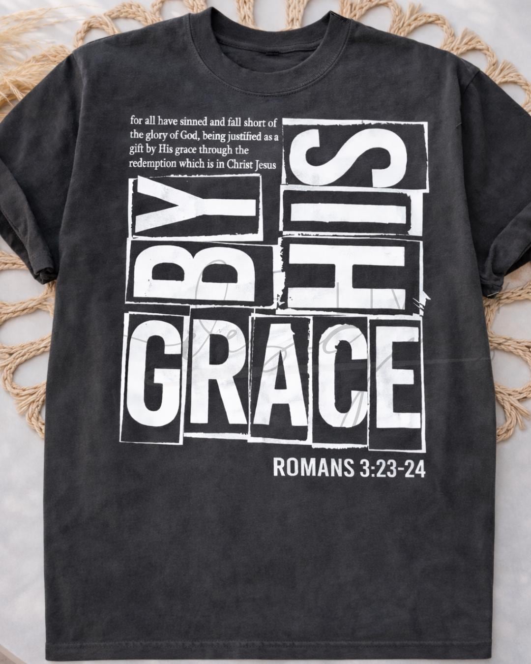 Saved by Grace Shirt, Christian Comfort Colors Tee, Romans 3:23–24 Shirt, Faith Based Graphic Tee, Modern Christian Shirt (etsy image id: 7619095464)