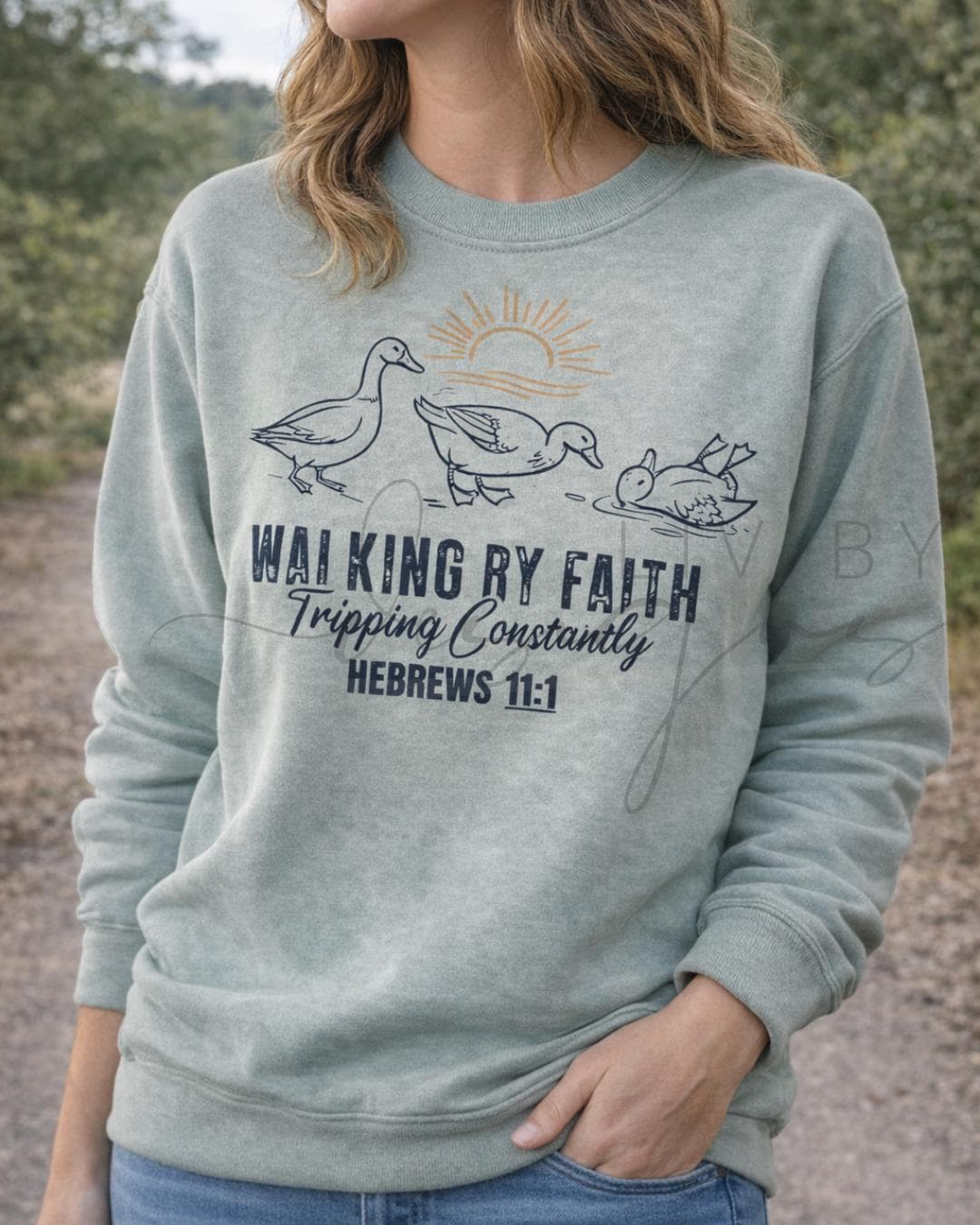 Walking by Faith Sweatshirt, Christian Gildan Crewneck, Hebrews 11:1 Sweatshirt, Faith Based Christian Apparel, Modern Christian Crew (etsy image id: 7619149496)