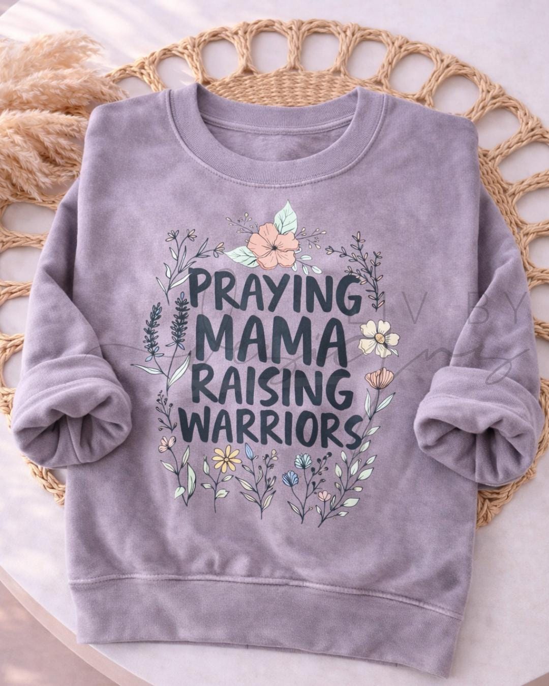 Praying Mama Sweatshirt | Christian Mom Crewneck | Raising Warriors Faith Shirt | Gildan Christian Sweatshirt | Mom Faith Apparel (etsy image id: 7619156516)