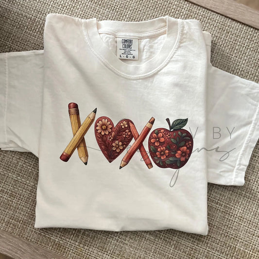 XOXO Teacher Valentines Day T-Shirt | Comfort Colors Teacher Tee | Valentine’s Day Gear | Cute Teacher Gift