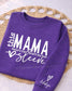 I wear my heart on my sleeve Mama Sweatshirt | Custom Mama Crewneck | Personalized Mom Gift | Gildan Crewneck Sweatshirt (etsy image id: 7643889217)