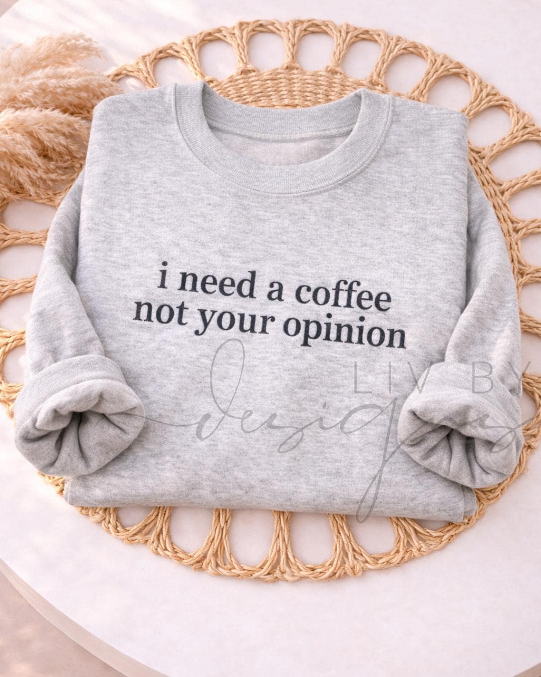 Coffee humor Crewneck | Embroidered Coffee Sweatshirt | Bella Canvas Crewneck | Cozy Neutral Pullover | Coffee Lover Gift (etsy image id: 7666966603)