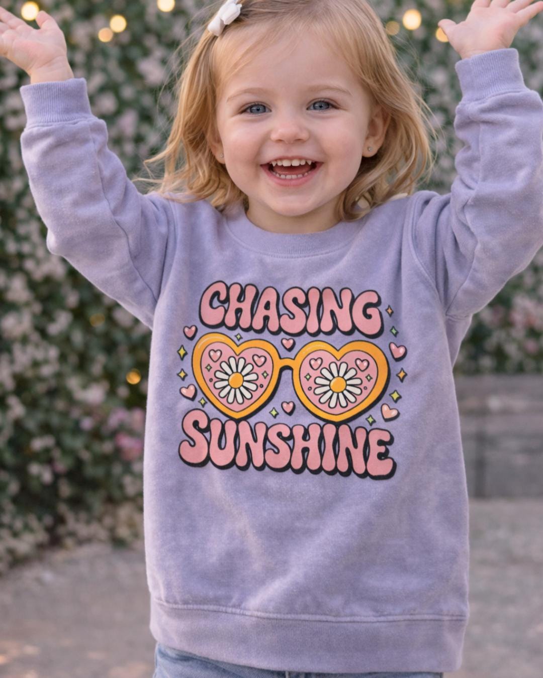 Chasing Sunshine Toddler Sweatshirt, Rabbit Skins Toddler Crewneck, Cute Girl Toddler Pullover, Positive Vibe Kids Shirt, Toddler Gift (etsy image id: 7667055461)