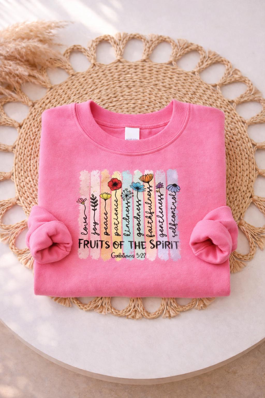 Fruits of the Spirit Sweatshirt | Floral Christian Crewneck (etsy image id: 7670493245)