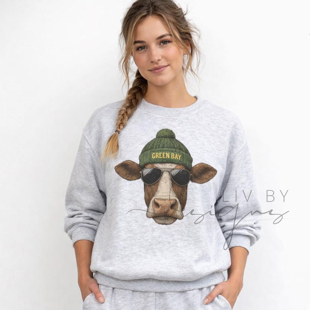 Green Bay Cow Crewneck | Football Game Day Shirt, Unisex Fan Apparel (etsy image id: 7683015467)