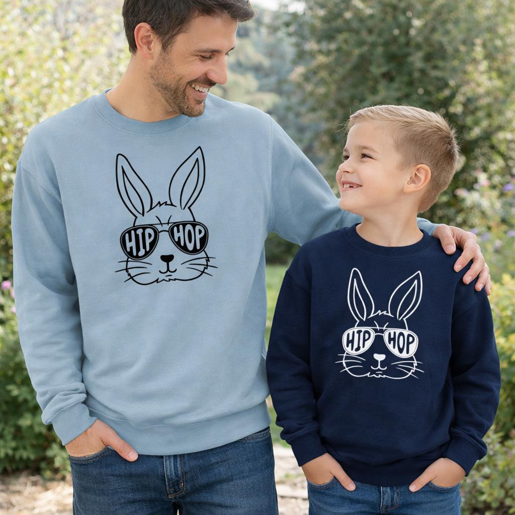 Hip Hop Bunny Easter Crewneck | Bella + Canvas Unisex Sweatshirt | Trendy Easter Bunny Pullover | Spring Graphic Crew (etsy image id: 7713111646)