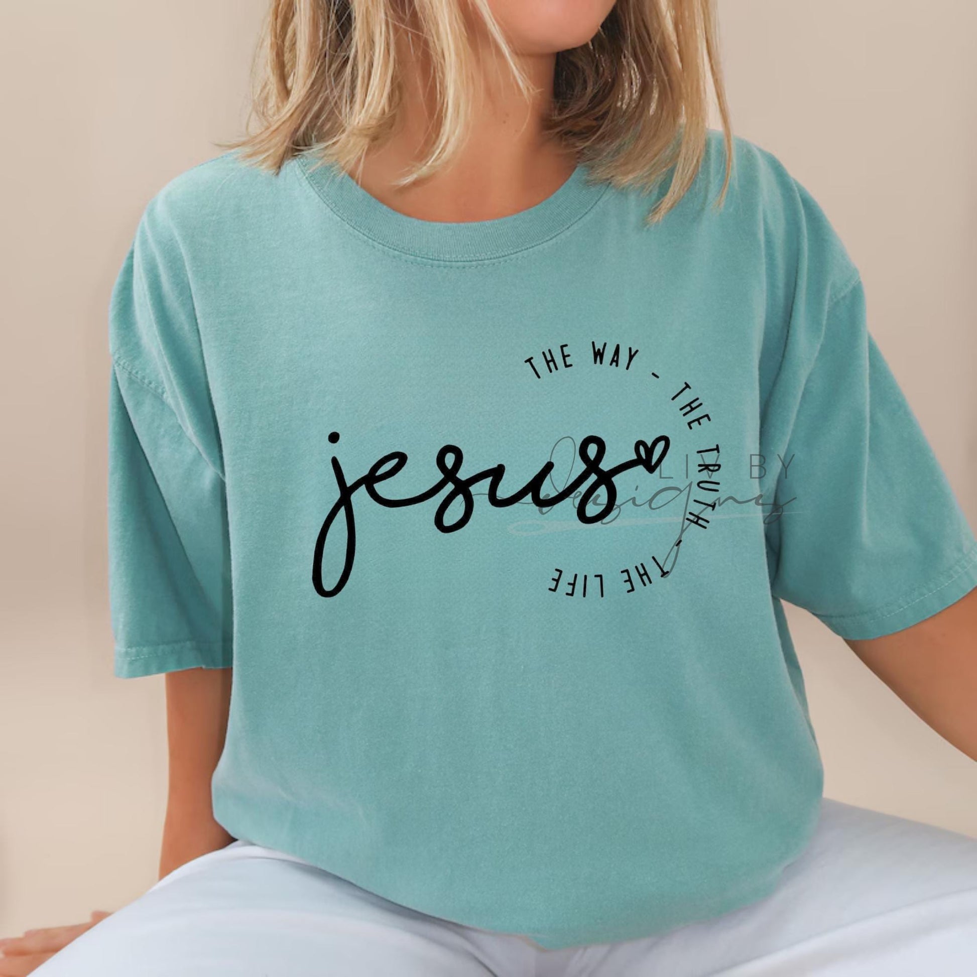 The way, the truth, the life tee | Comfort Colors Christian T-Shirt |  | Bible Verse Shirt | Religious DTF Design | Unisex Christian Apparel (etsy image id: 7735072762)