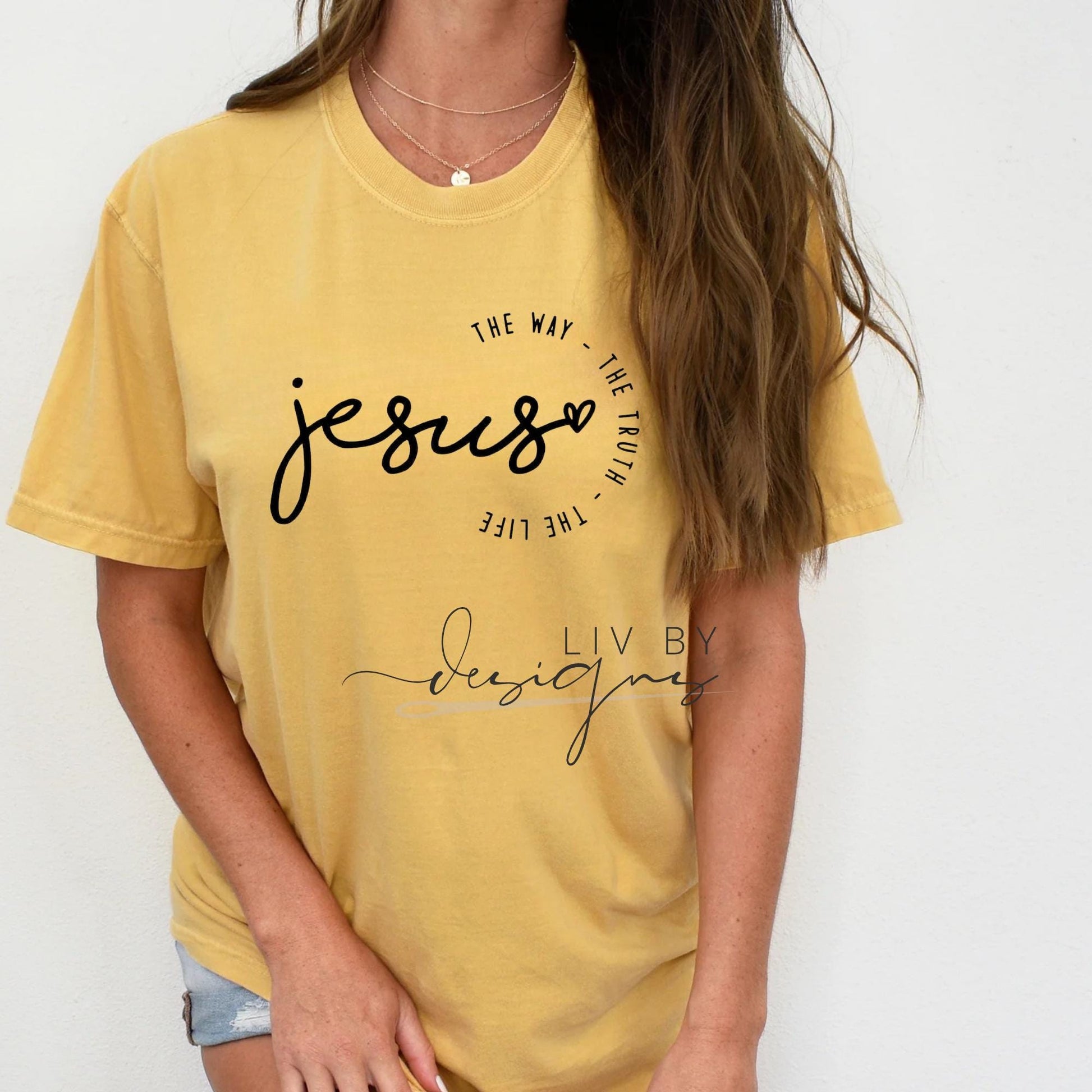The way, the truth, the life tee | Comfort Colors Christian T-Shirt |  | Bible Verse Shirt | Religious DTF Design | Unisex Christian Apparel (etsy image id: 7783024531)