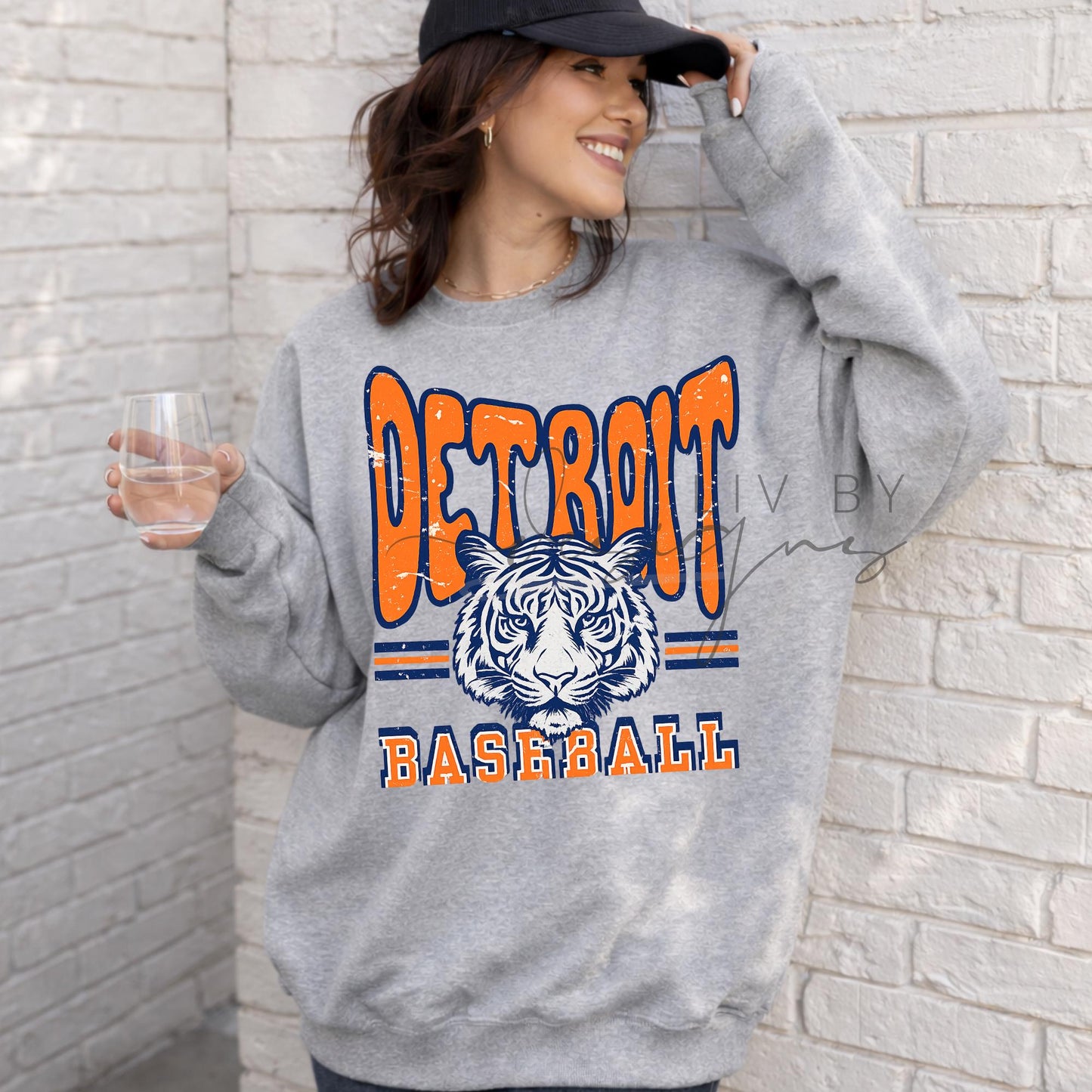 Detroit Baseball Tiger Crewneck Sweatshirt | Game Day Apparel, Unisex Fleece (etsy image id: 7799068493)