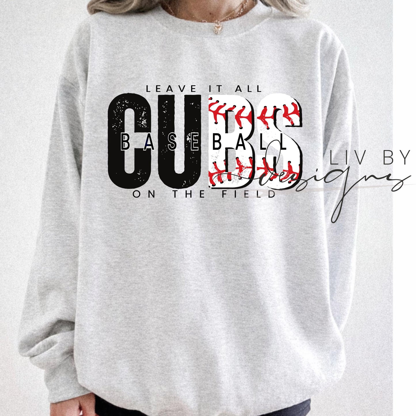 Chicago Cubs Baseball Crewneck Sweatshirt | Bella + Canvas Unisex Fleece Pullover (etsy image id: 7842478770)