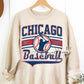 Chicago Baseball Crewneck Sweatshirt | Vintage Graphic Pullover | Bella Canvas Fleece (etsy image id: 7890424105)