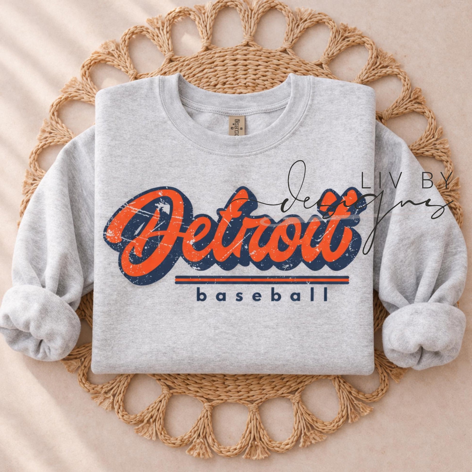 Detroit Baseball Crewneck Sweatshirt | Vintage Team Fan Game Day Apparel (etsy image id: 7890431185)
