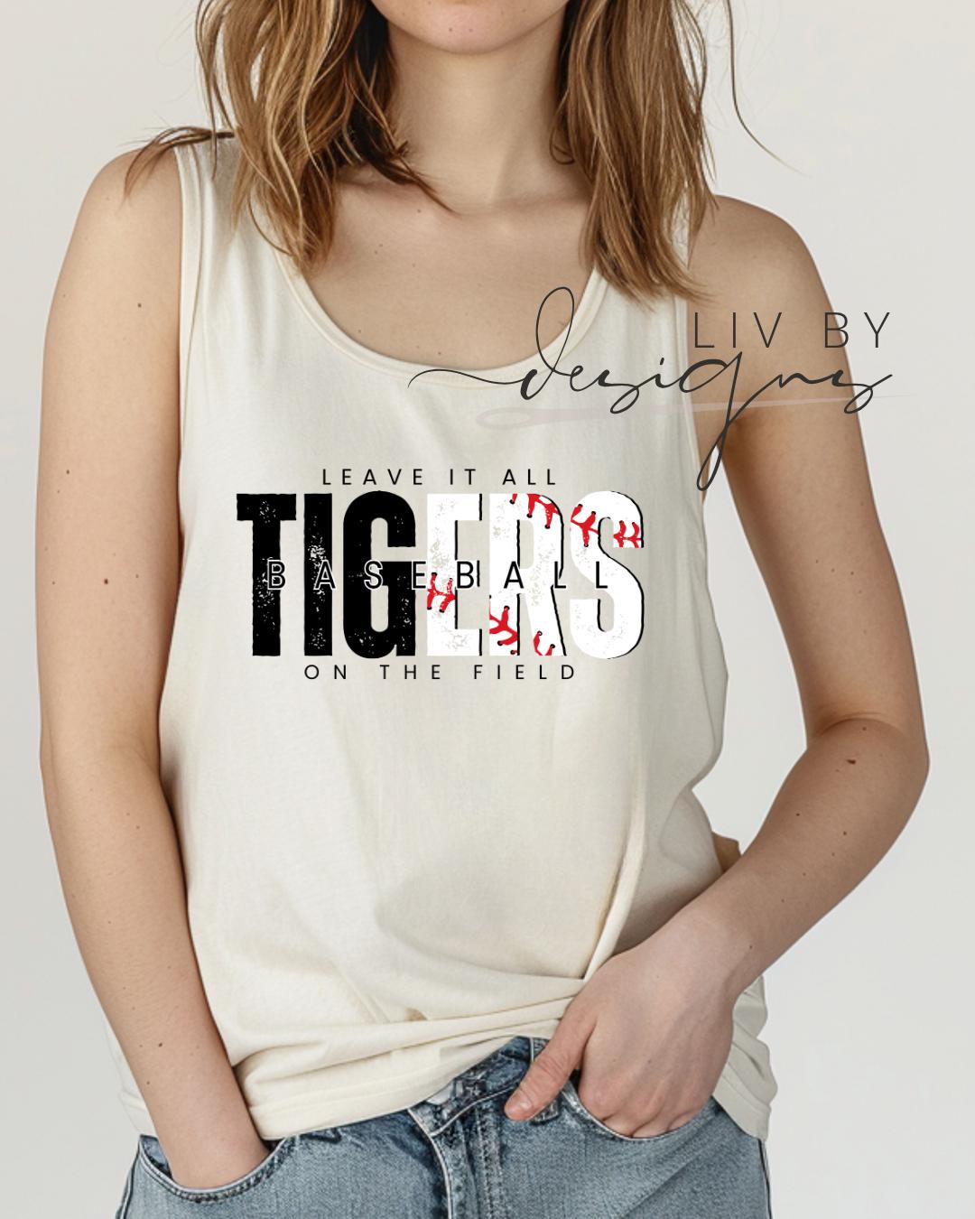 Detroit Tigers Baseball Tank Top | Vintage Tiger Graphic Summer Shirt (etsy image id: 7890975760)