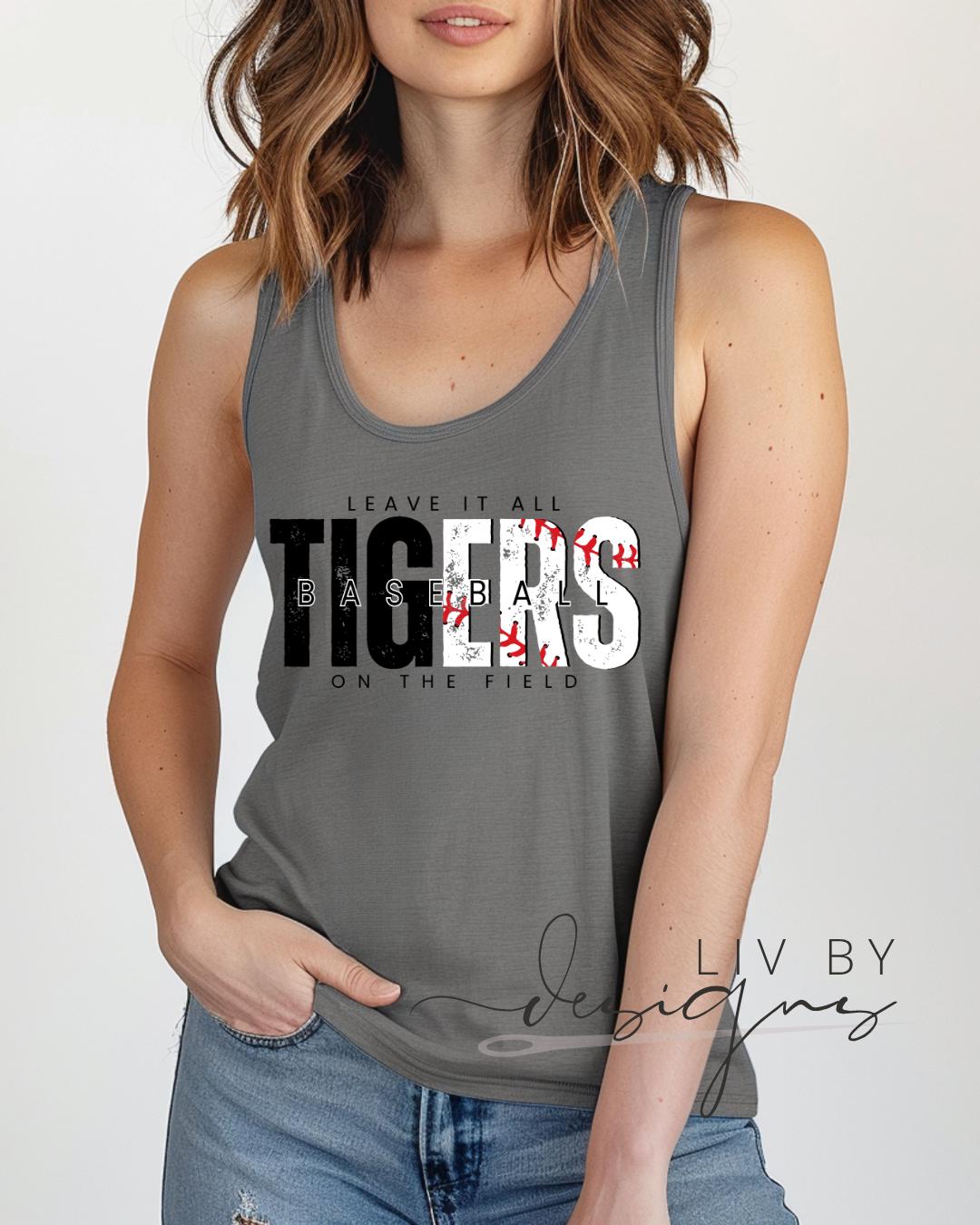 Detroit Tigers Baseball Tank Top | Vintage Tiger Graphic Summer Shirt (etsy image id: 7890975792)