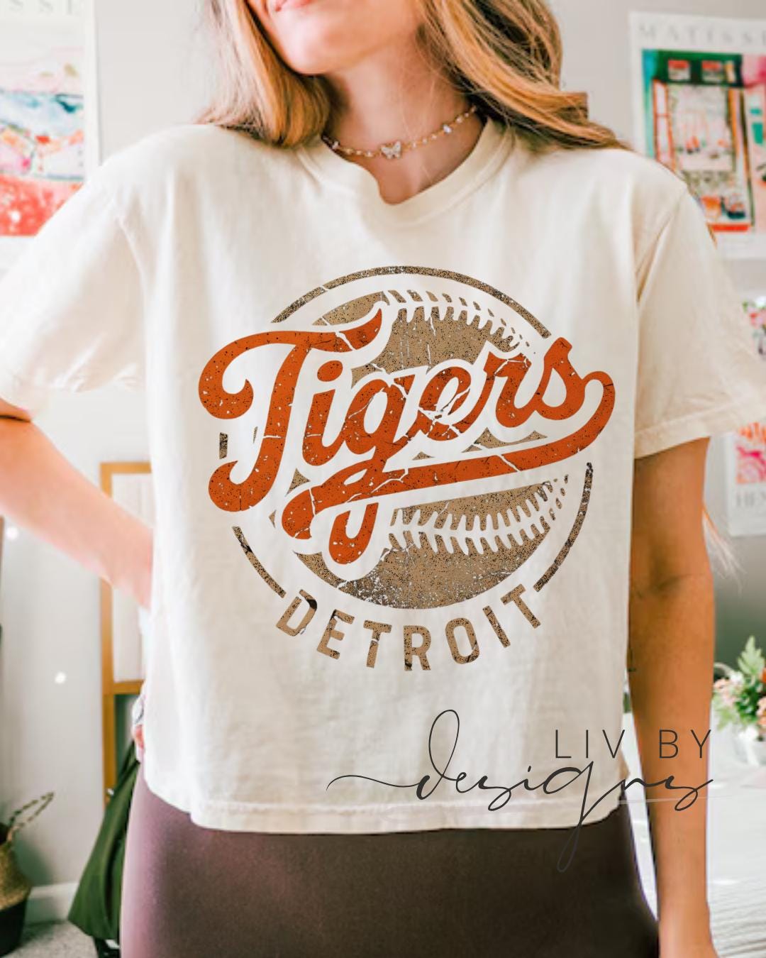 Tigers Baseball Crop Top | Comfort Colors Detroit Baseball Cropped T-Shirt (etsy image id: 7892074144)