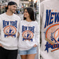 New York Baseball Distressed Graphic Crewneck Sweatshirt, Vintage Fan Top (etsy image id: 7905400908)