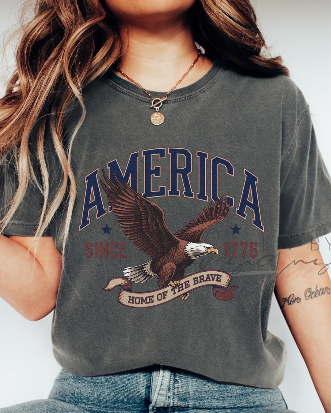 Fourth of July Tshirt, Patriotic Retro tee, Comfort Colors Tee | Patriotic floral Graphic, USA Retro Shirt (etsy image id: 7932876786)