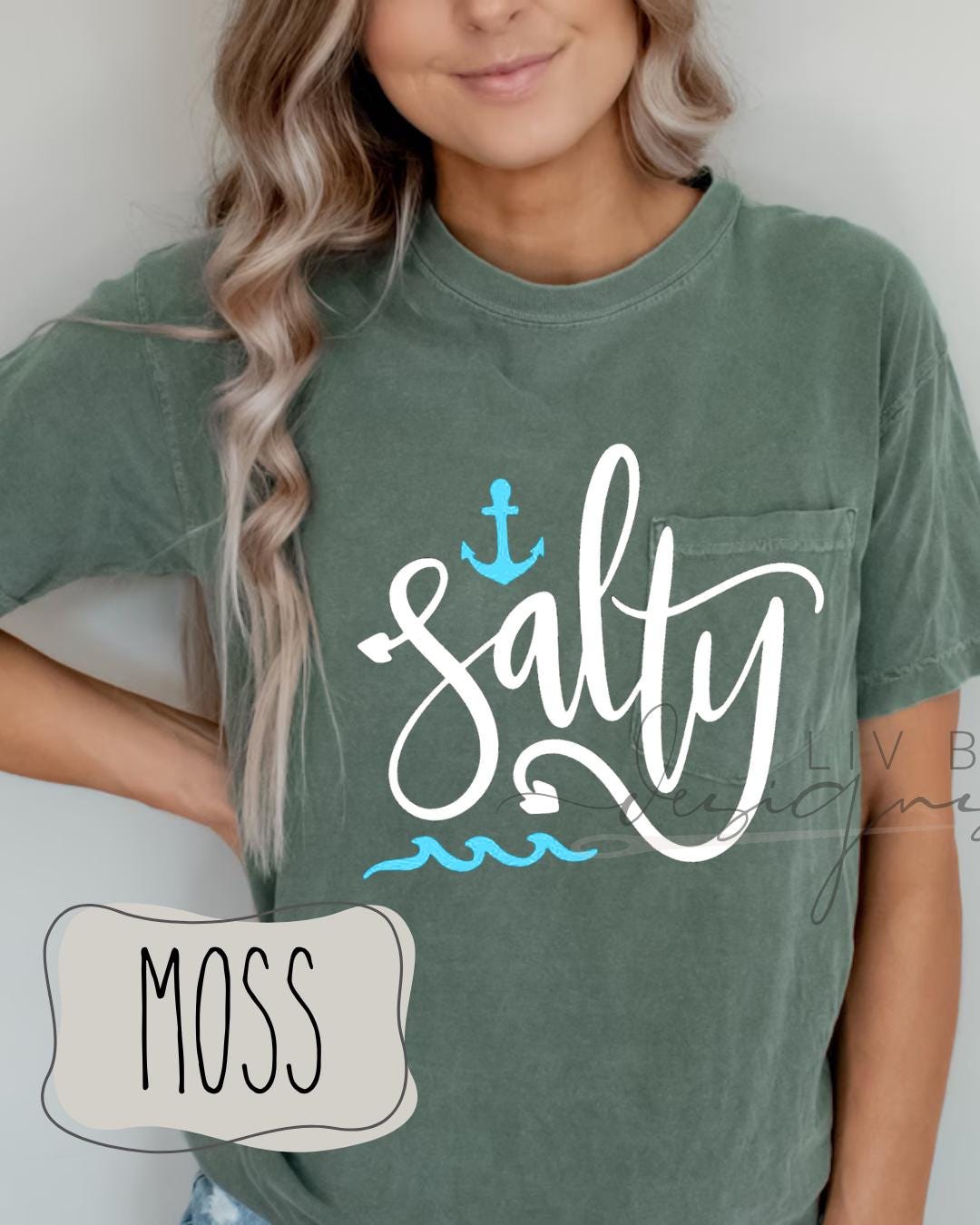 Salty Summer Comfort Colors Shirt | Summer Boating Graphic Tee, Bright salty tee, relaxing beach tee (etsy image id: 7933208854)