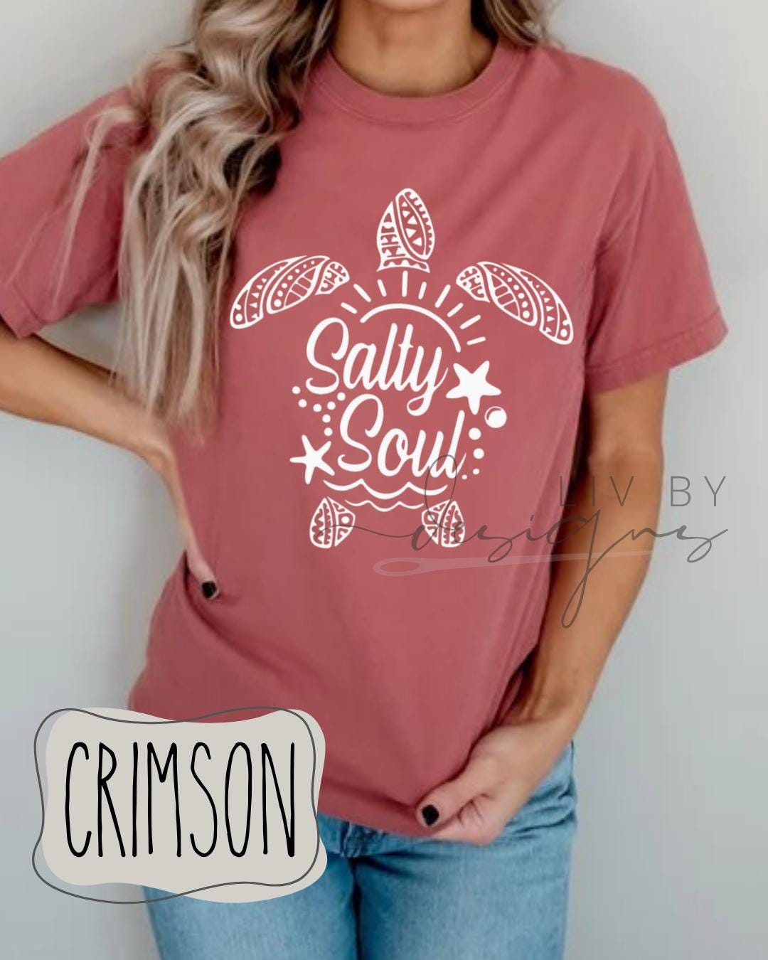 Salty Soul Summer Shirt, comfort colors | Summer Boating Graphic Tee, Salty soul turtle loving tee (etsy image id: 7933213134)