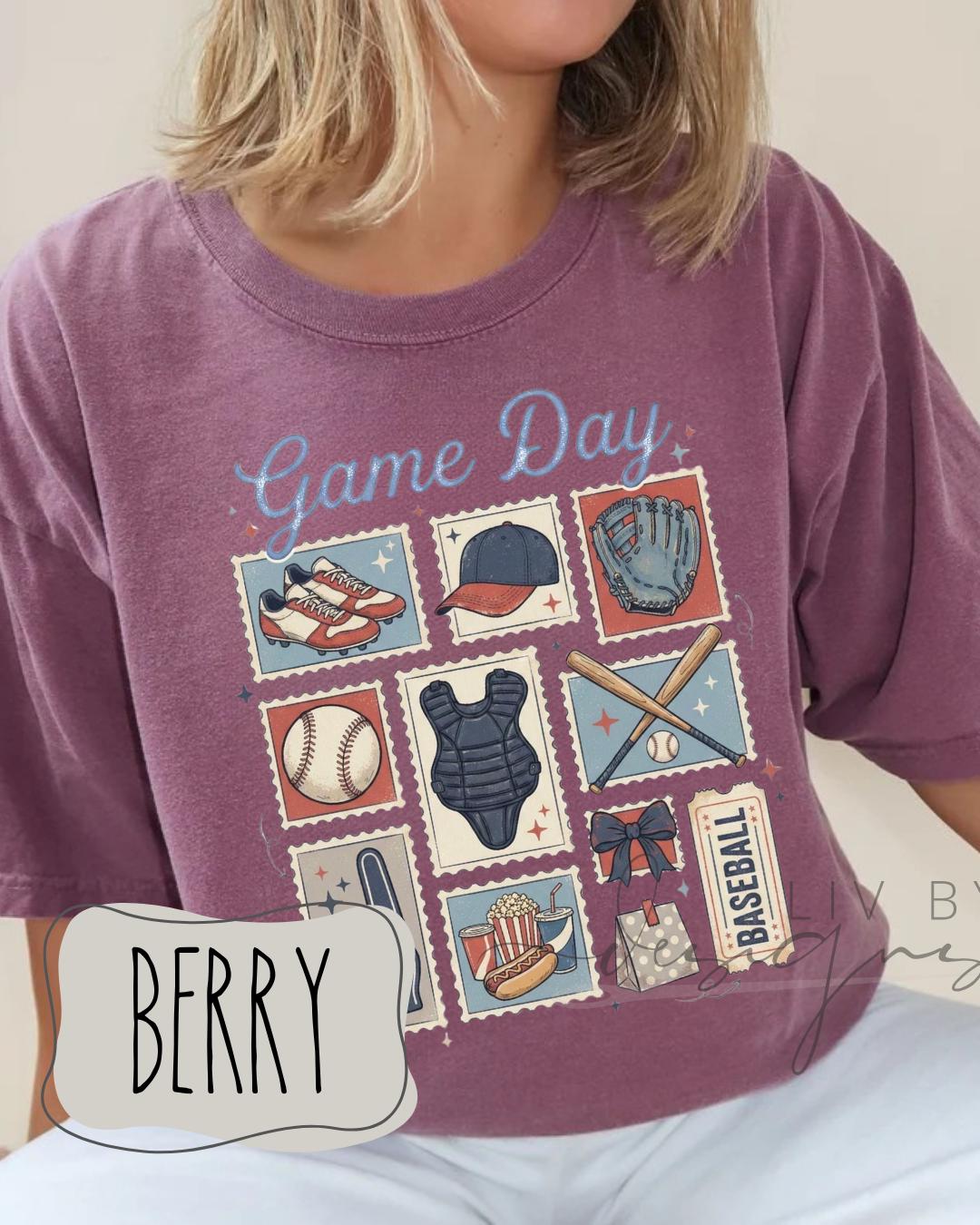 Game Day Baseball Tee for mom | Comfort Colors Retro Baseball Fan Shirt, Gift for mom High school baseball season tee __etsy:7933233398