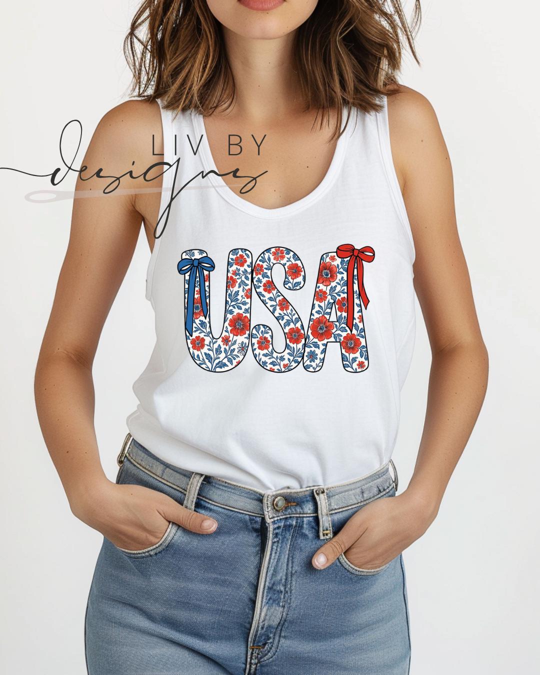 Fourth of July Tank top, Patriotic Retro tank, Comfort Colors Tank top | Patriotic large letter Graphic, USA Retro Shirt (etsy image id: 7933607362)