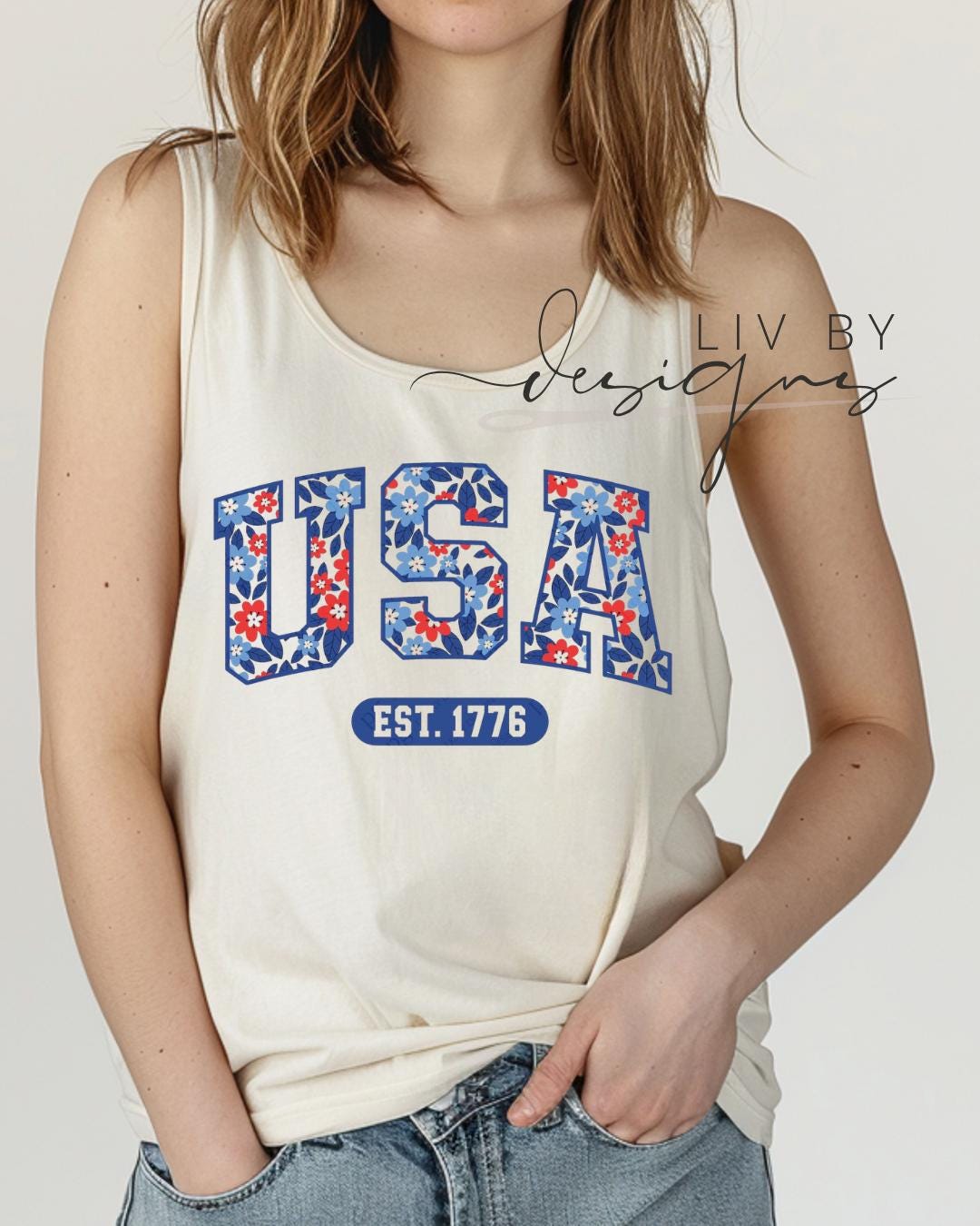 Fourth of July Tank top, Patriotic Retro tank, Comfort Colors Tank top | Patriotic large letter Graphic, USA Retro Shirt 1776 (etsy image id: 7933767960)