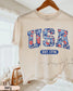 Floral USA Graphic Crop Top | Comfort Colors Patriotic Cropped T-shirt (etsy image id: 7934339030)