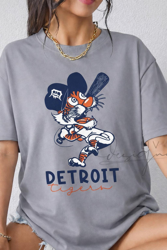 Detroit Baseball Shirt Comfort Colors Vintage Tee Retro Tiger Apparel Gameday Outfit Michigan Sport Fan Gear Unisex Design Relaxed Fit (etsy image id: 7934434612)
