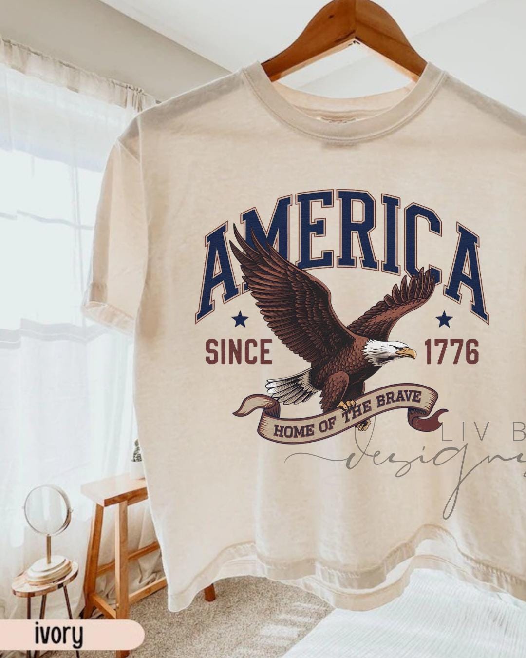 Fourth of July Cropped Tshirt, Patriotic Retro Cropped tee, Comfort Colors Boxy Tee | Patriotic land of the free, USA Retro Shirt (etsy image id: 7938384428)