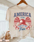 Fourth of July Cropped Tshirt, Patriotic Retro Cropped tee, Comfort Colors Boxy Tee | Patriotic land of the free, USA Retro Shirt (etsy image id: 7938388880)
