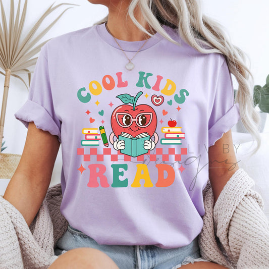 Teacher Tee Cool Kids Read Comfort Color  | Matching Bestie Teacher Tees, Teacher Appreciation Gift for Elementary Teacher (etsy image id: 7938544484)
