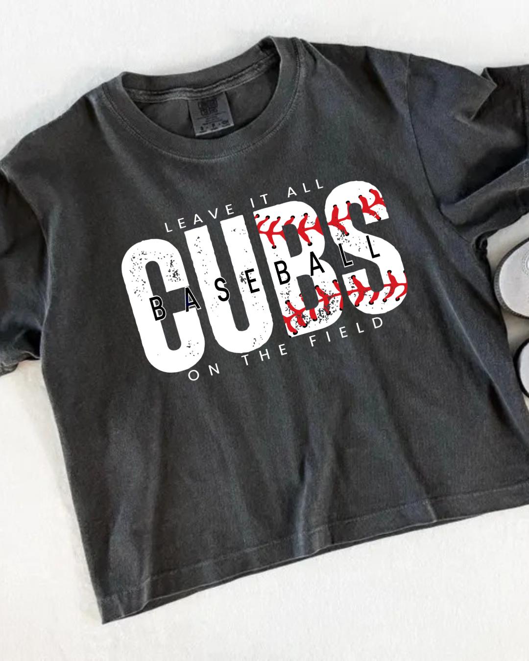 Chicago Cubs Baseball Comfort Colors Crop Top | Game Day Apparel Cropped Tshirt (etsy image id: 7940041981)