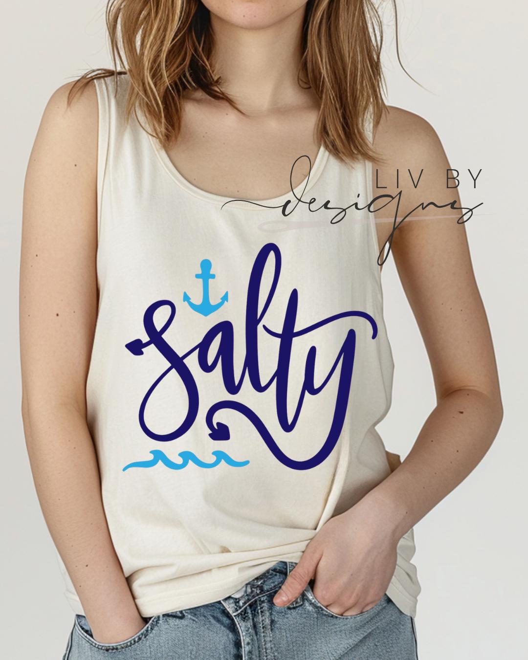 Salty Summer Comfort Colors Tank | Summer Boating Graphic Tank, Bright Salty Tank, Relaxing Beach Fit (etsy image id: 7940892736)