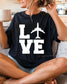 Airplane Love Comfort Colors Tee | Vacation Shirt | Airport Outfit, Wanderlust Shirt (etsy image id: 7946291792)