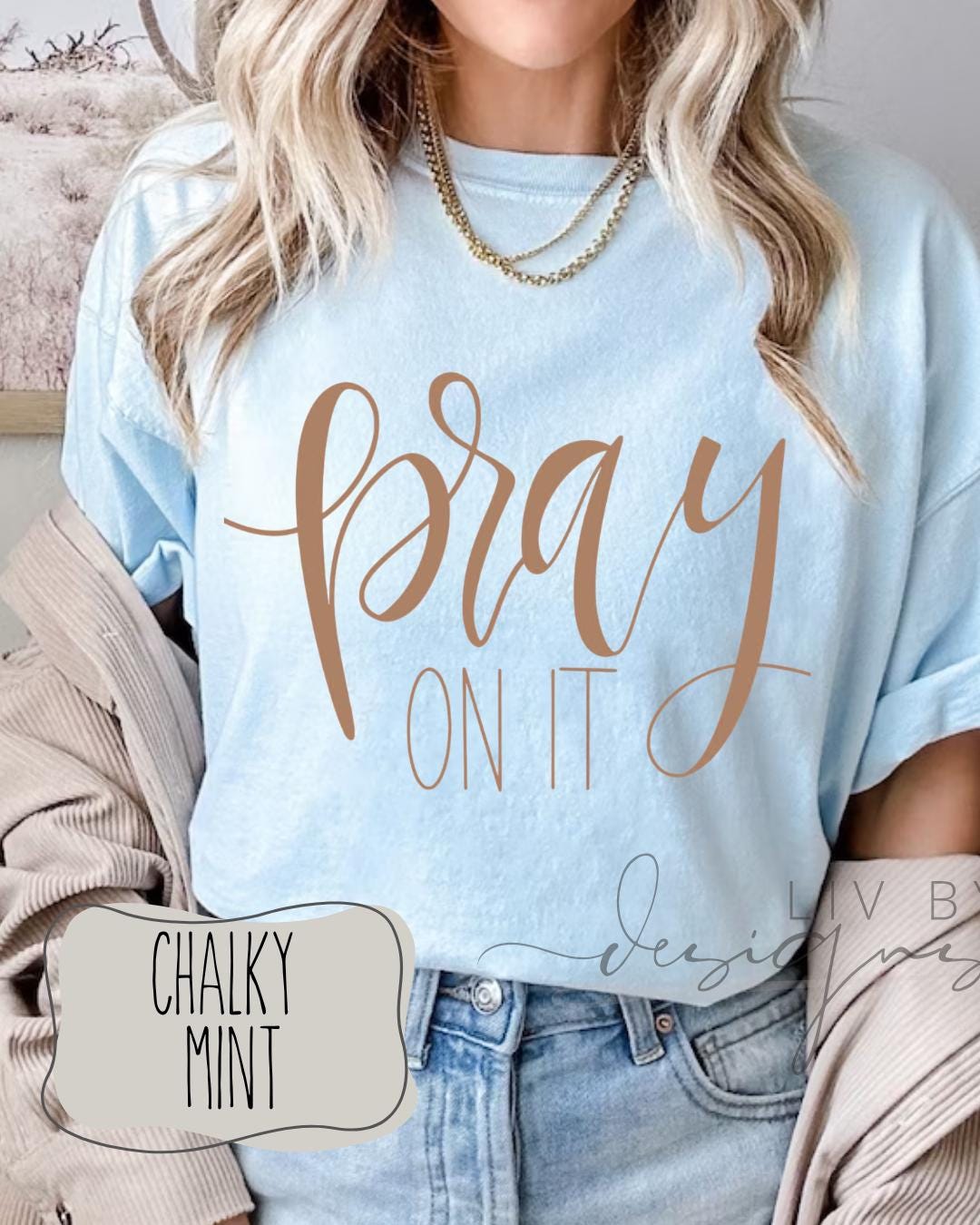 Pray On It Christian Tee | Faith Based Comfort Colors Tee | Gift for Her (etsy image id: 7948715142)