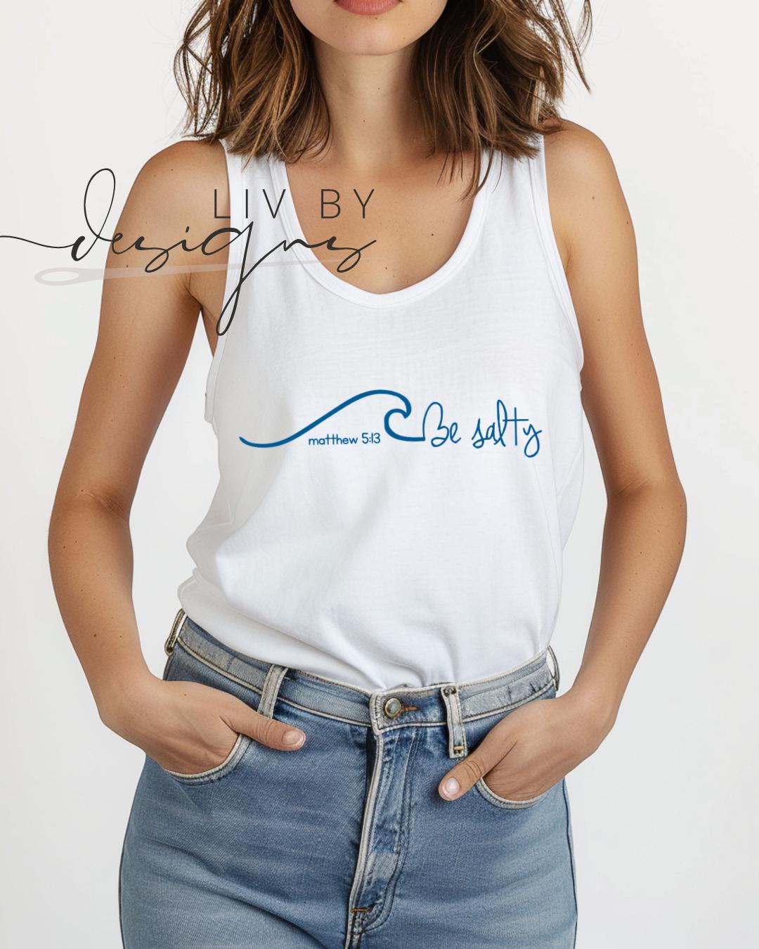 Salty Summer Comfort Colors Tank | Summer Boating Graphic Tank, Bright Salty Tank, Relaxing Beach Fit, Faith Salty beach tank, Matthew 5.13 (etsy image id: 7954289528)