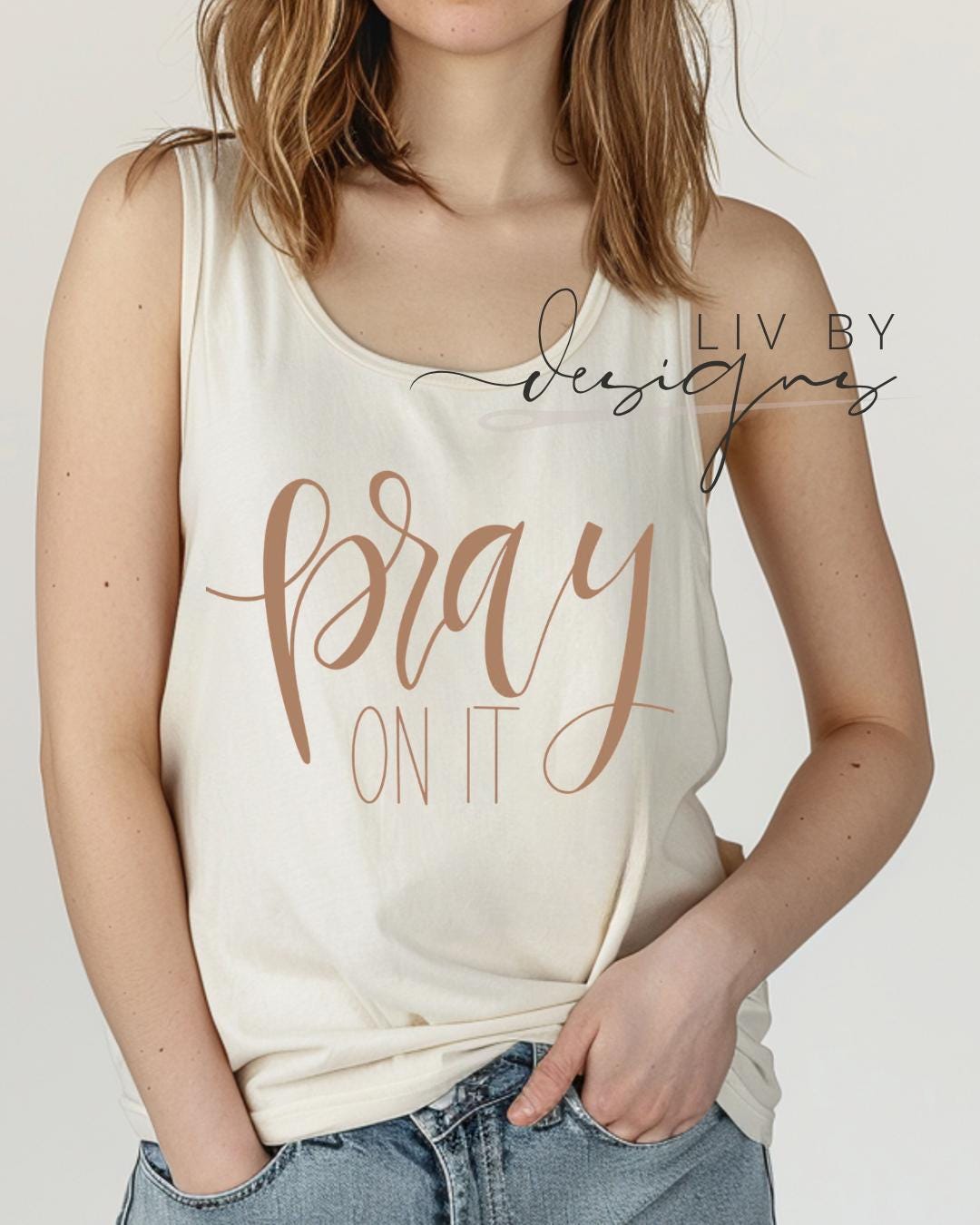 Pray On It Christian Tank for Summer | Faith Based Comfort Colors Tank Top | Gift for Her, Faith Apparel (etsy image id: 7954303432)