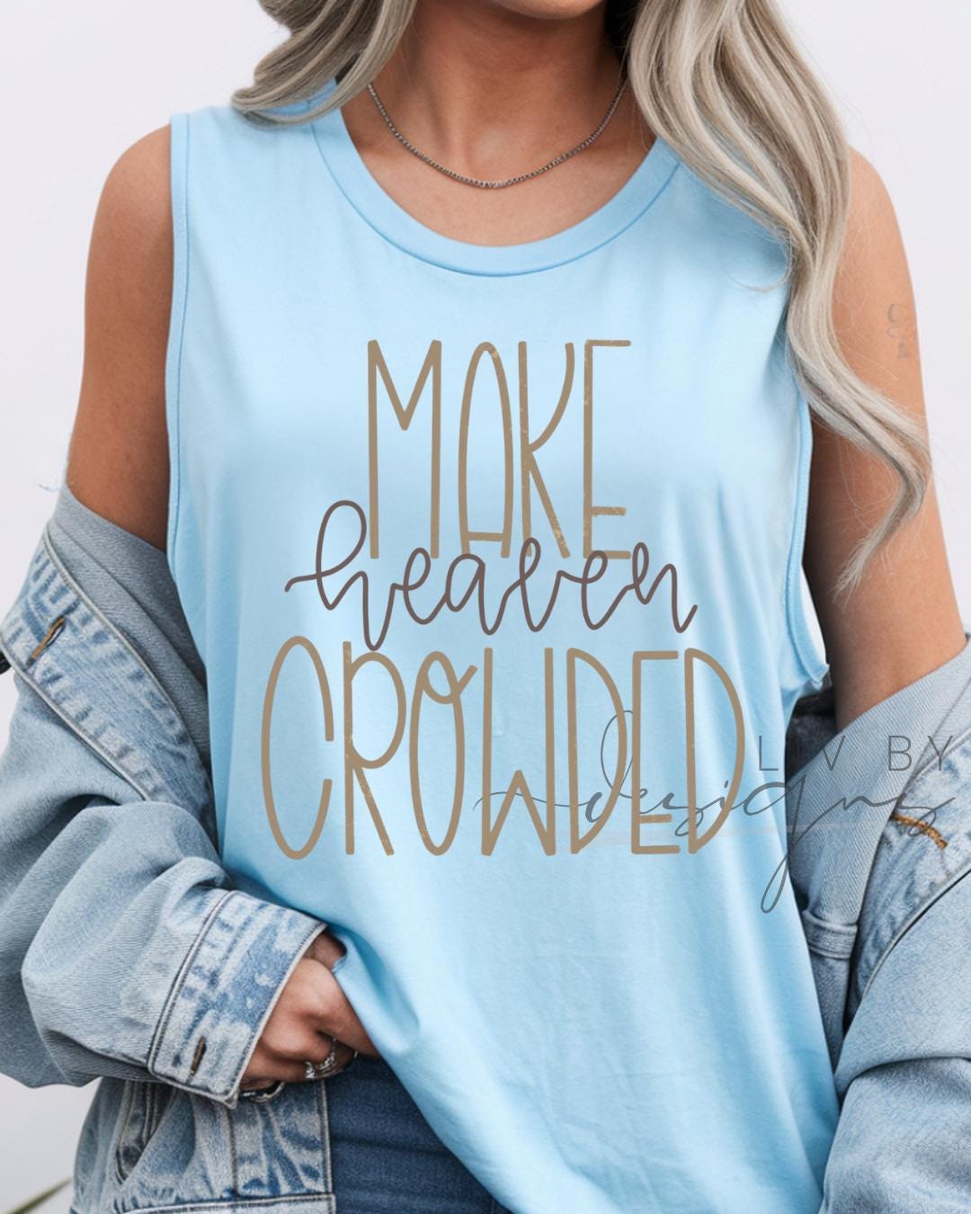 Make Heaven Crowded Christian Tank for Summer | Faith Based Comfort Colors Tank Top | Gift for Her, Faith Apparel (etsy image id: 7954308948)
