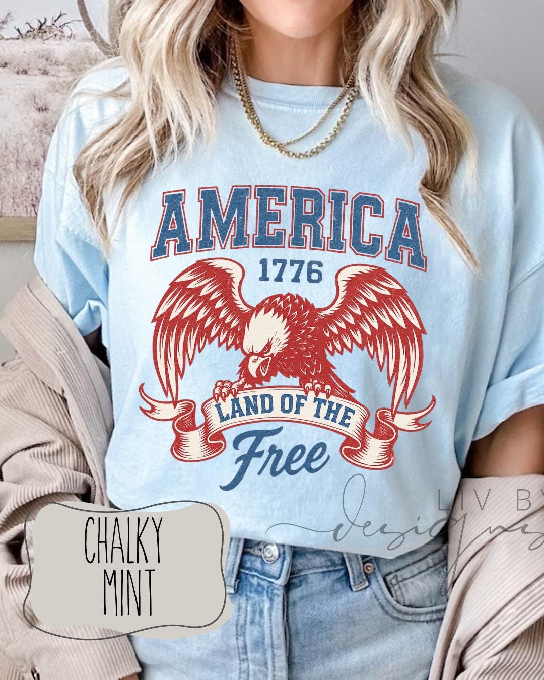 Fourth of July Tshirt, Patriotic Retro tee, Comfort Colors Tee | Patriotic land of the free, USA Retro Shirt (etsy image id: 7980837569)