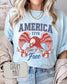 Fourth of July Tshirt, Patriotic Retro tee, Comfort Colors Tee | Patriotic land of the free, USA Retro Shirt (etsy image id: 7980837569)