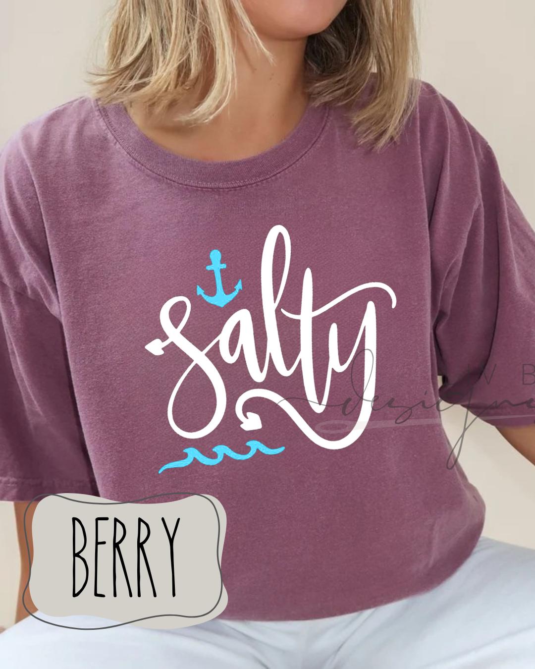 Salty Summer Comfort Colors Shirt | Summer Boating Graphic Tee, Bright salty tee, relaxing beach tee (etsy image id: 7981165257)