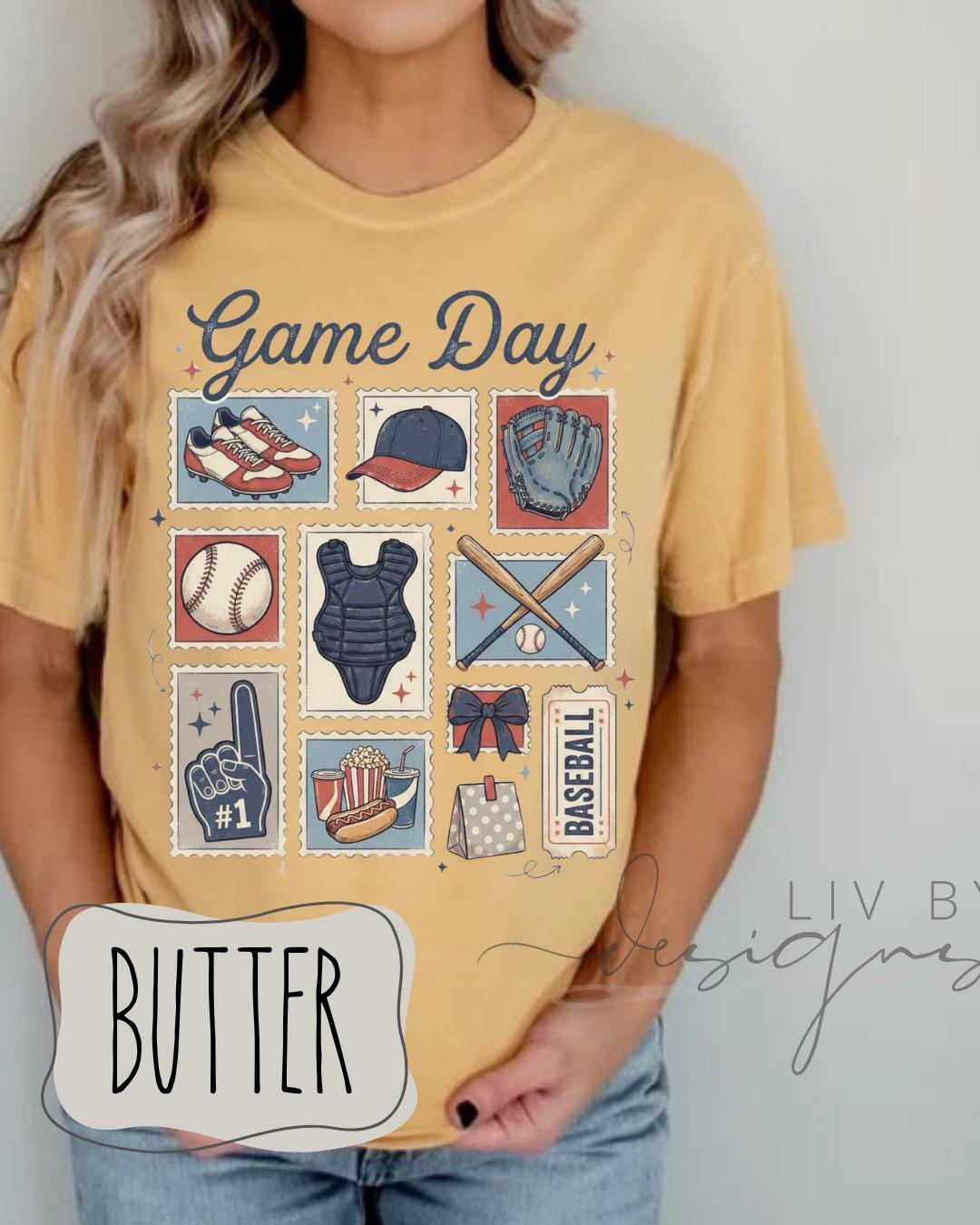 Game Day Baseball Tee for mom | Comfort Colors Retro Baseball Fan Shirt, Gift for mom High school baseball season tee __etsy:7981189681