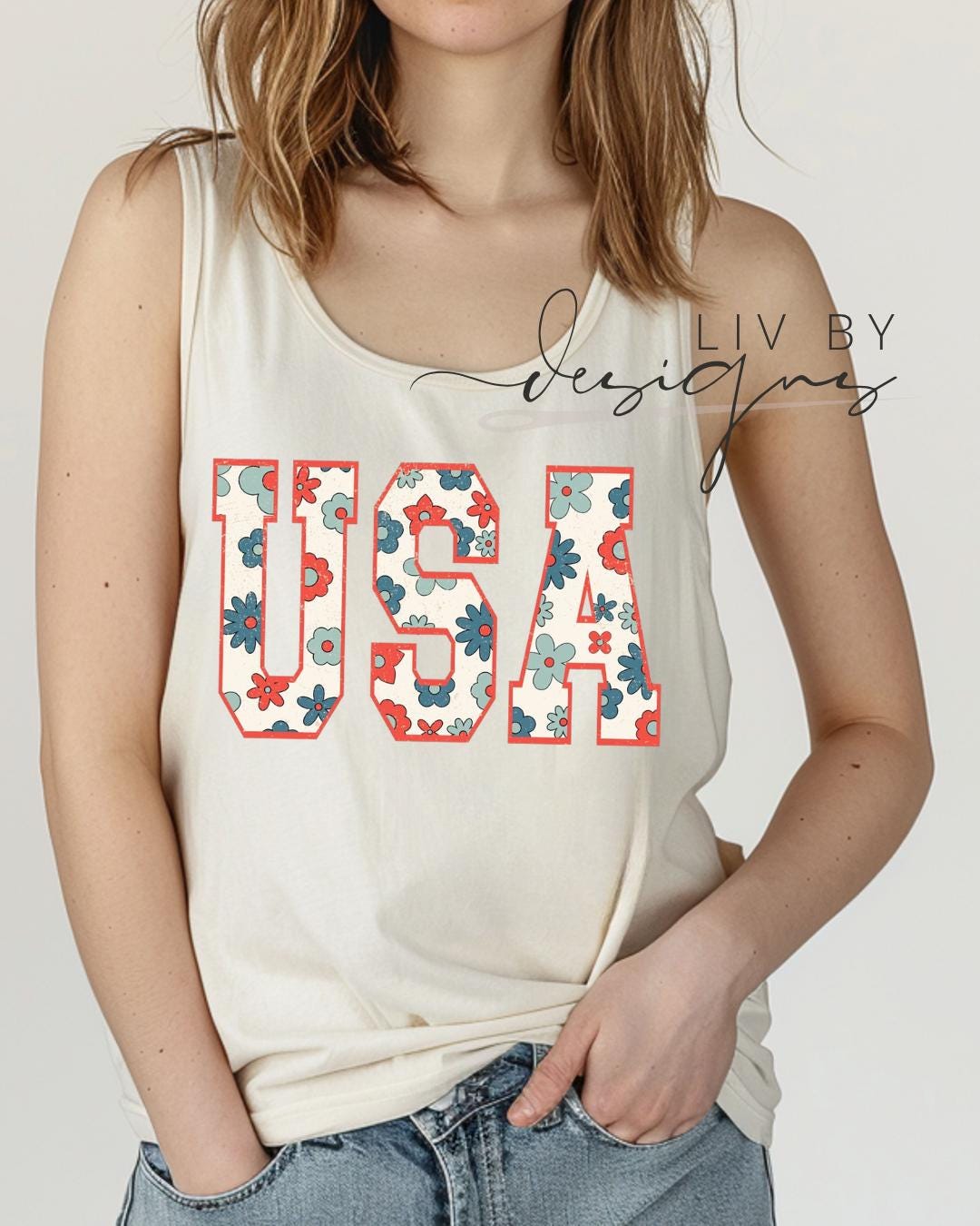 Fourth of July Tank top, Patriotic Retro tank, Comfort Colors Tank top | Patriotic large letter Graphic, USA Retro Shirt (etsy image id: 7981509321)